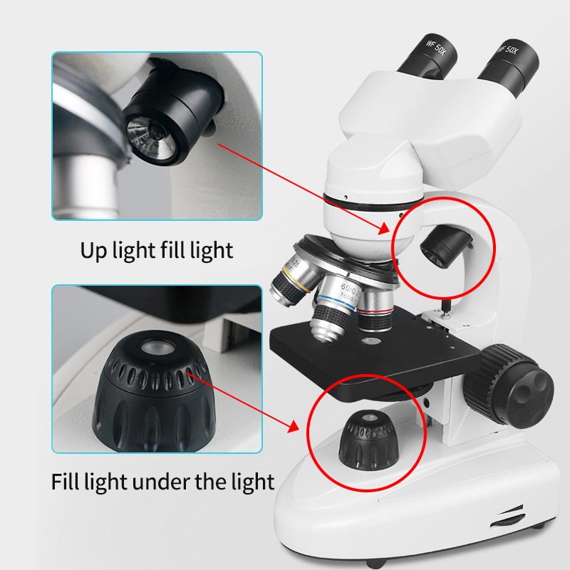 CenLee 15000X Digital Laboratory Compound Microscope Biological HD Wide-Field 10X 50X Eyepieces 360 Rotatable Head Binocular