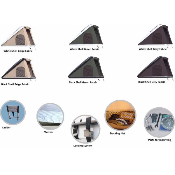 Beige HARD TOP Tent ON THE ROOF OF THE CAR TENT with Quick Automatic Opening 2019