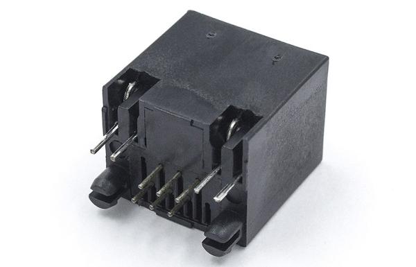 Conector del soporte del PWB Rj11 con del LED del oído de la etiqueta el grado 6p6c 180 TM52T511SX111 abajo