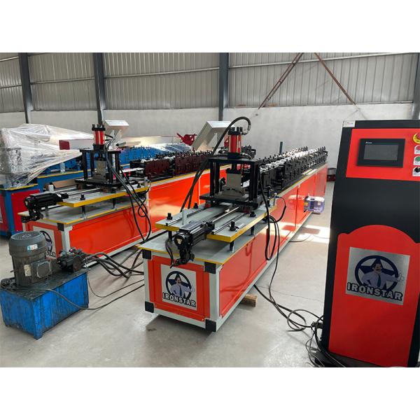 “Door Shutter Roll Forming Machine Equipped with Hydraulic Cutter and PLC Control for Automated and Shutter Manufacturing”