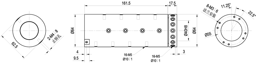 Customized Pneumatic Rotary Joint IP51 With Gas And Vacuum Possible