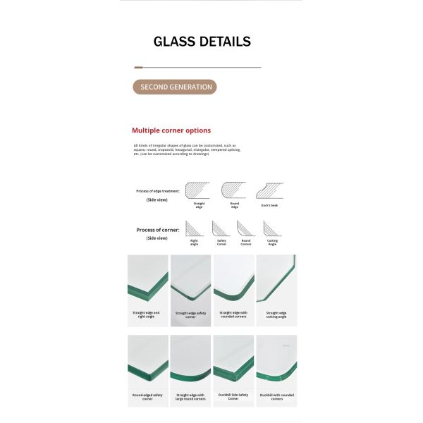 Custom High-Hardness Pressure-Resistant Tempered Glass in Various Sizes for Safety Applications