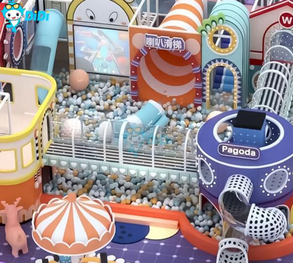 Indoor Playground With Big Slides Indoor Park Indoor Children Soft Play Equipment