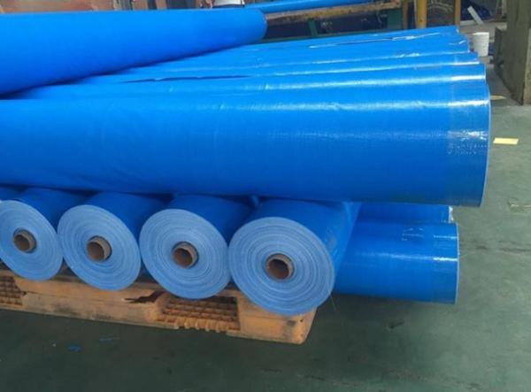 folha azul de encerado da largura de 4m/encerado plástico da folha com o Sun - resistente