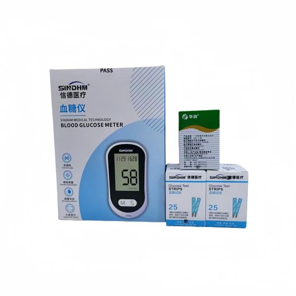 Tune-Free Code Performance Blood Glucose Meter Set with 50 Test Strips