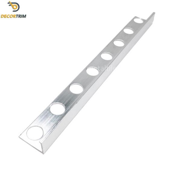 10mm Aluminium Straight Edge Trim , Silver L Shaped Metal Edging ODM