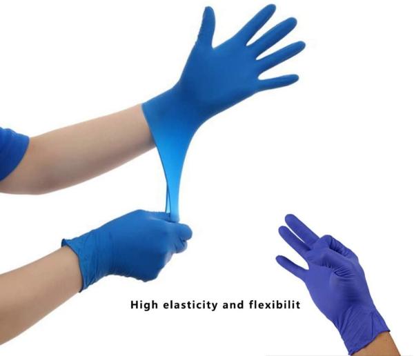 Uniware Nitrile Disposable Medical Gloves Anti Microbial Sanitized For Hand Protection