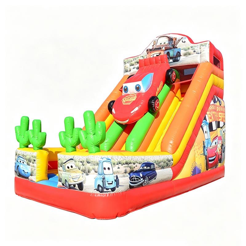 Commercial Grade Racing Car Inflatable Slide Kids Party Rental Cartoon Car Theme