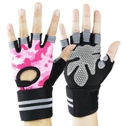 La séance d'entraînement Fingerless en nylon de forme physique de gants d'haltérophilie usine 150g