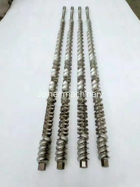 Twin Screw Shaft Plastic Extruder Screw Design Extruder Screw Parts DH2F Material
