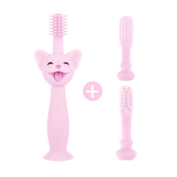 Silicone Infant Teething Toys Toothbrush Food Grade Pig Head Shape