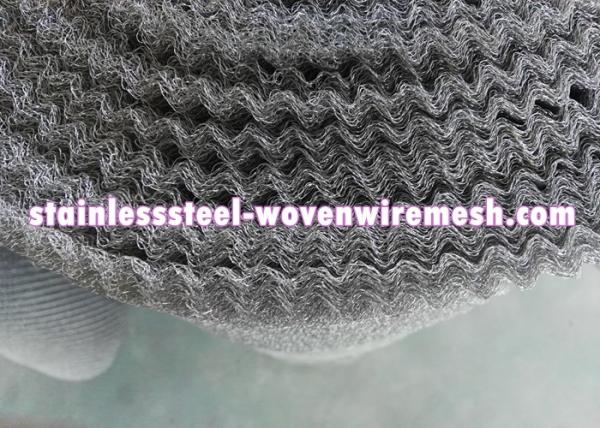 Crimped Stainless Steel Knitted Mesh Width 30 / 42 Inch Wear - Resistance For Oil - Gas Separation
