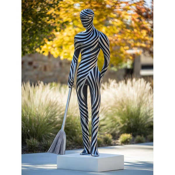 Customizable Durable Stainless Steel Sculpture for Indoor & Outdoor Metal Statue Decor