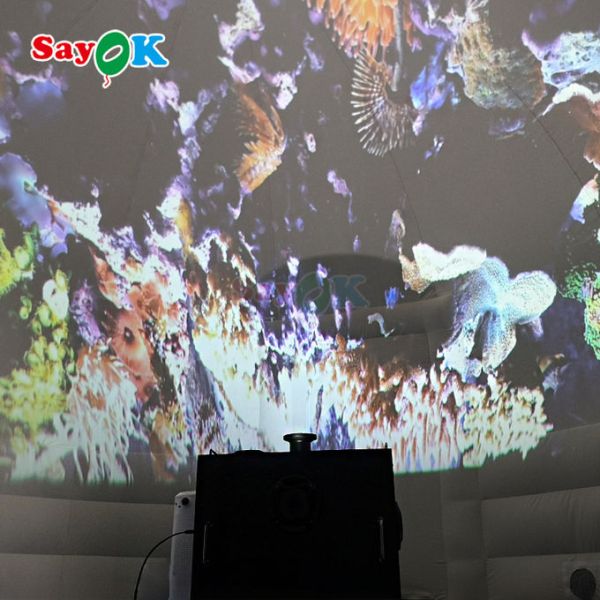 Portable Inflatable Planetarium Dome with 100% Blackout Flame-Retardant Fabric for 360° Projection