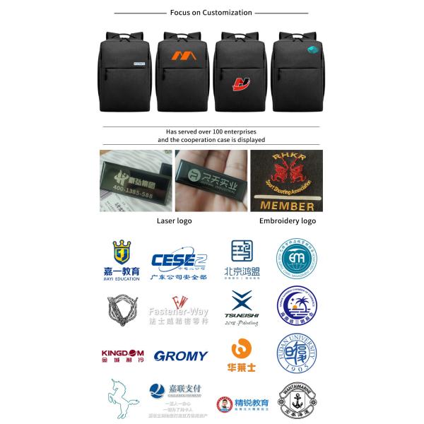 Logo personnalisé de haute qualité chargeur USB hommes ordinateur portable d'affaires sac à dos école imperméable sac à dos homme sac à dos sac à dos sac à dos portable