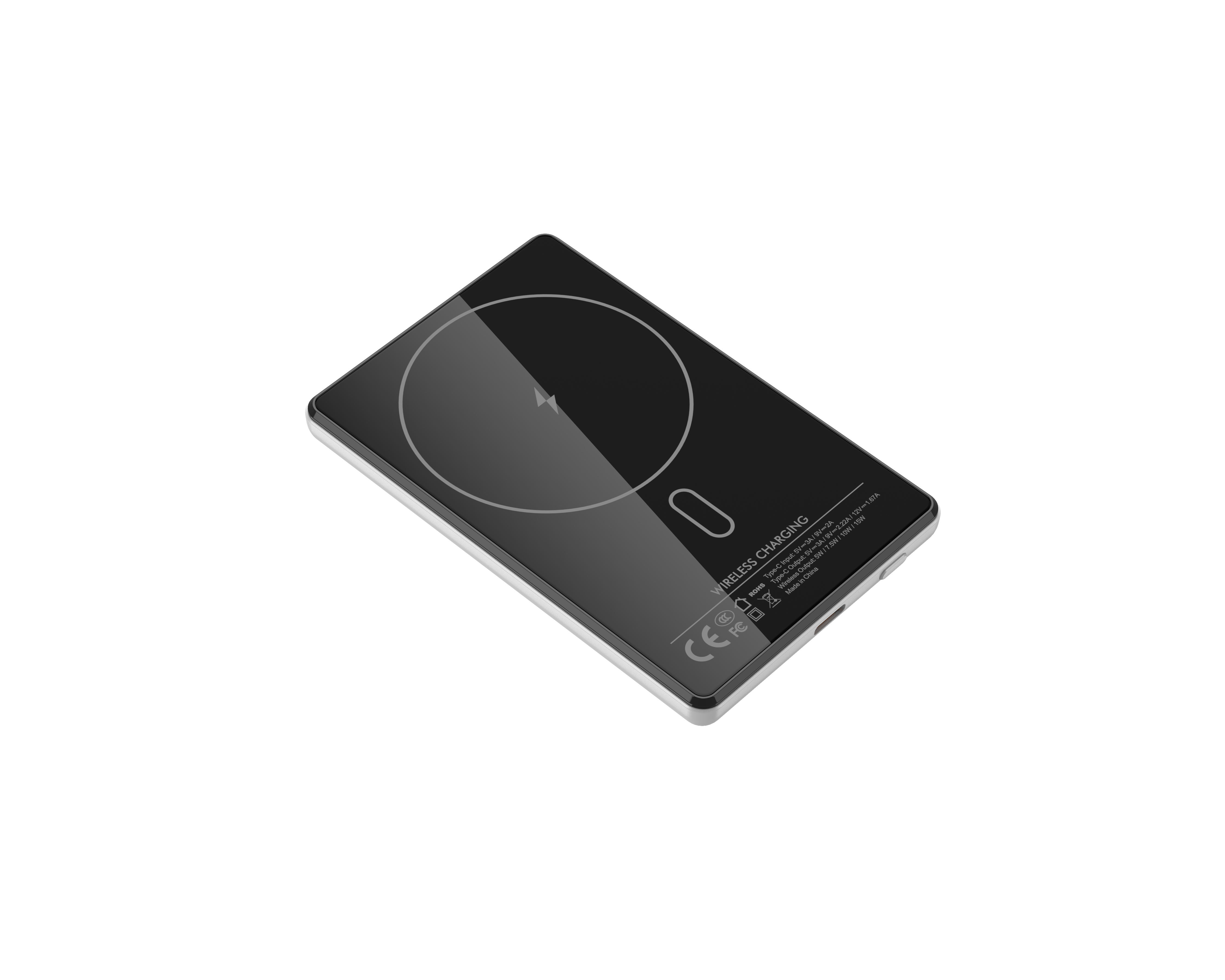 Besiter 5000mAh Type-C Ultra Slim Aluminum Alloy Wireless Magnetic Power Bank LED Display 20W Quick Charge Li-Polymer Battery