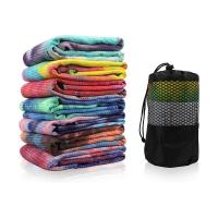 Eco-friendly personnalisé imprimé exercice pliable antidérapant Microfibre serviette de yoga poche Portable Gym Yoga serviette