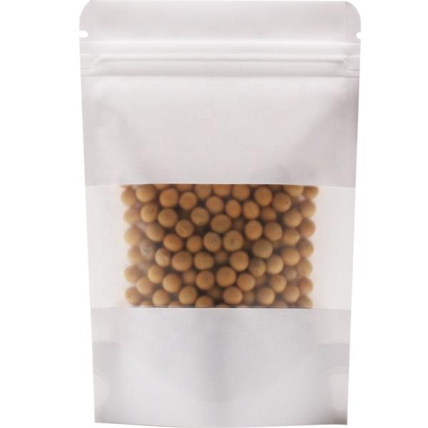 10*15 12*20 white kraft paper cashew nuts packaging doypack zipper bag