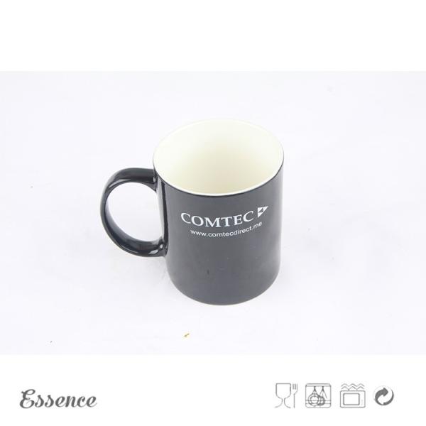 White Bone China Chicken Mugs Glossy Glazing Two Tone 13OZ For Office / Home