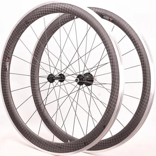 12K R13 V Brake System 700C Carbon Fiber Road Bicycle Wheelset with Aluminum Alloy Brake Surface and Pillar 1423 Spokes