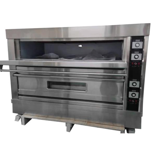 Hot Sales Full Stainless Steel Industrial Bakery Electric 2 Deck 4 Trays Industrial Baking Deck Oven