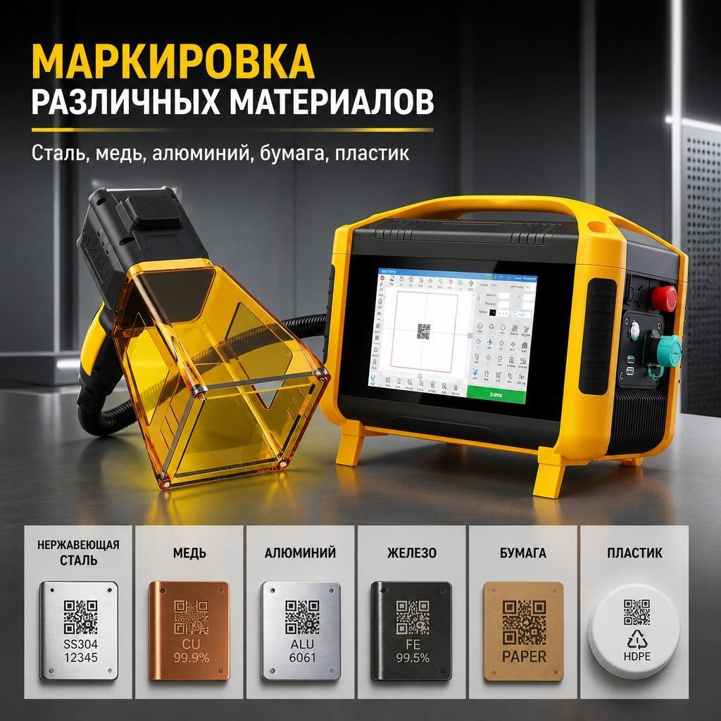 6KG Lightweight Handheld Laser Marking Machine｜Wide Compatibility for Metals &