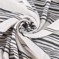 Tissu naturel de toile 21s 160gsm de rayure de jacquard d'élastique de tissu de jeans de rayonne