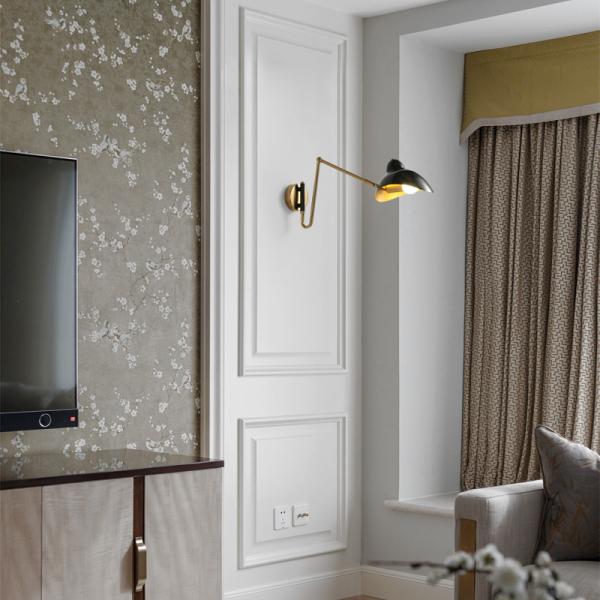 loft Vintage Black White Bedroom Living room serge lamp Telescopic wall lights (WH-VR-04)