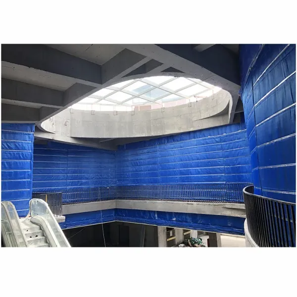 Double Track Fire Retardant Roller Curtain for Commercial Building Customized Size