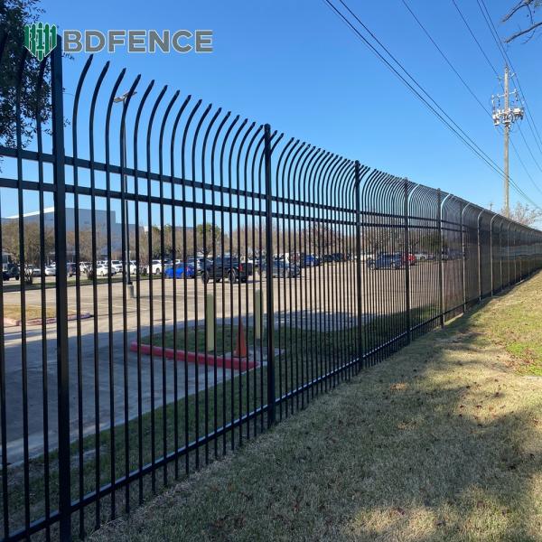 Sandblasted Tubular Steel Fence Anti-Fingerprint