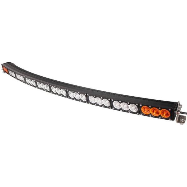 IP67 300w Amber White Curved Light Bar / 27000lm 54 Inch Single Row LED Light Bar