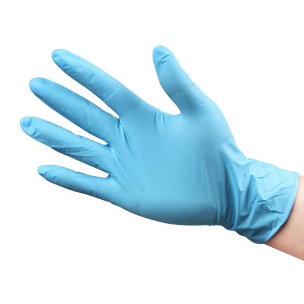 Antiderrapante de 9 polegadas Luvas de exame nitrílico descartáveis resistentes a produtos químicos