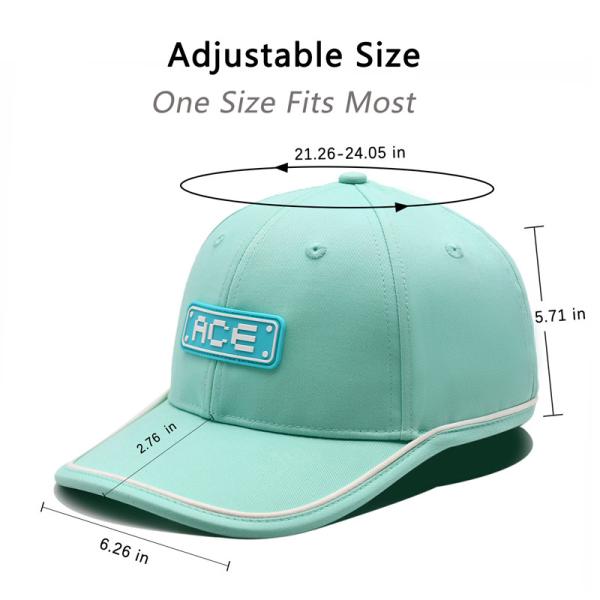 Oem Custom Ace Rubber Patch Pvc Logo Baseball Cap 6 Panel Sports Hats Gorras