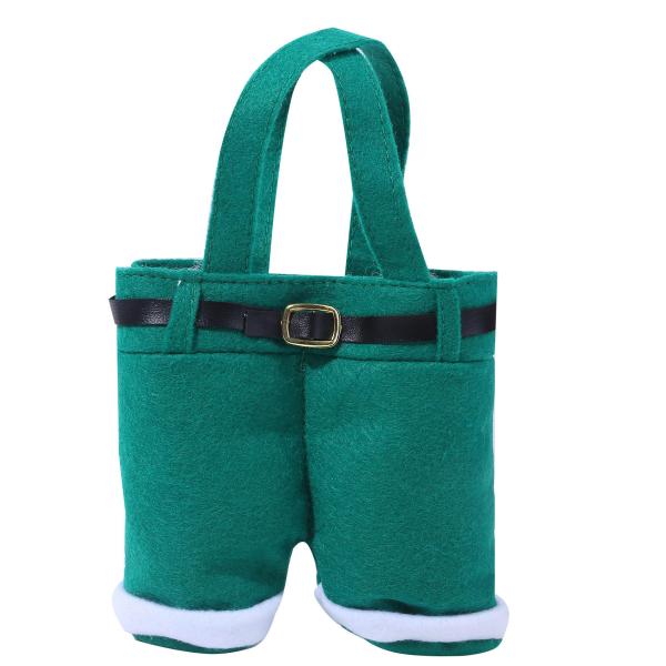 Santa Claus Pants Shaped Gift Bags for Holiday Gifts Candy Bag Christmas Decorations