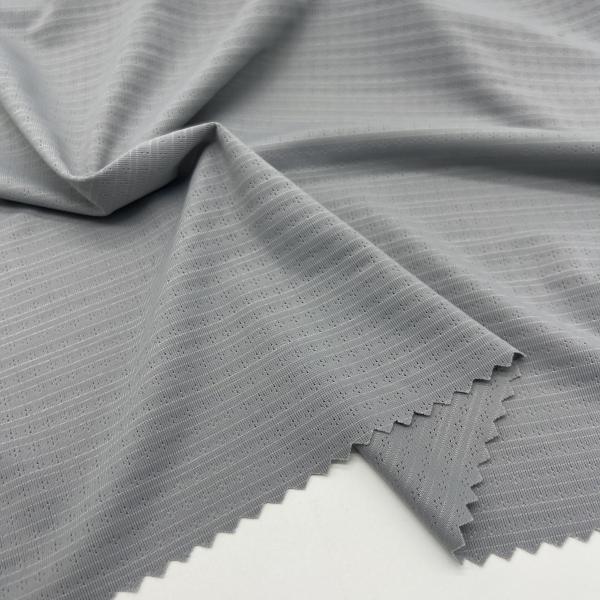 Short Sleeve Basketball Jersey Fabric Striped Sports Garment Fabric D16-010