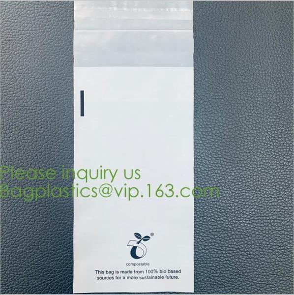 biodegradable cornstarch compost Self Adhesive Seal corn starch Bag 100% biodegradable cornstarch bags custom print comp