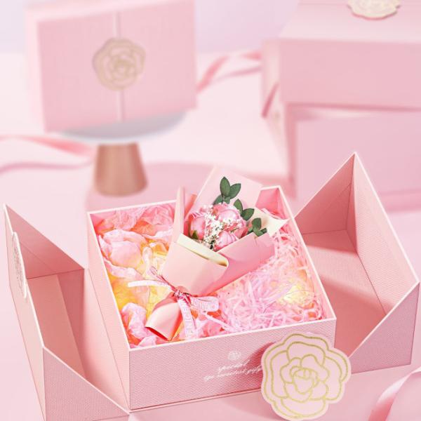 Custom Luxury Wedding Gift Box Packaging With Lid Boxes Foldable For Present For Wedding Birthday