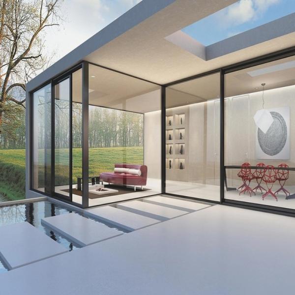 Portes coulissantes en aluminium et portes coulissantes en acier inoxydable 304