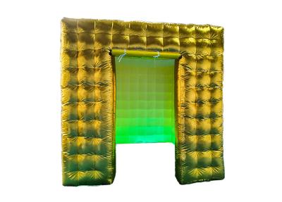 Inflatable Led 360 Photo Booth Enclosure Golden Inflatable Photo Booth With Camera