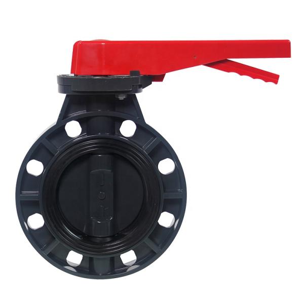 OEM UPVC Butterfly Valve DN 150 Double Flange Hydraulic Power for General Application