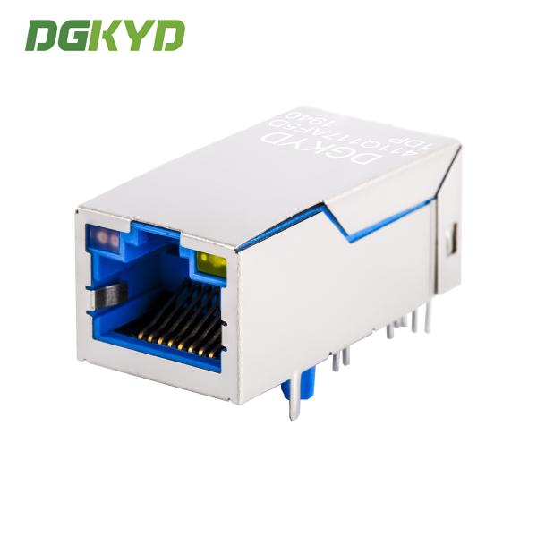 Gigabit Ethernet connector RJ45 Female Jack Single Port 1000M PoE+ Registered jack DGKYD411Q117AF5D1DP