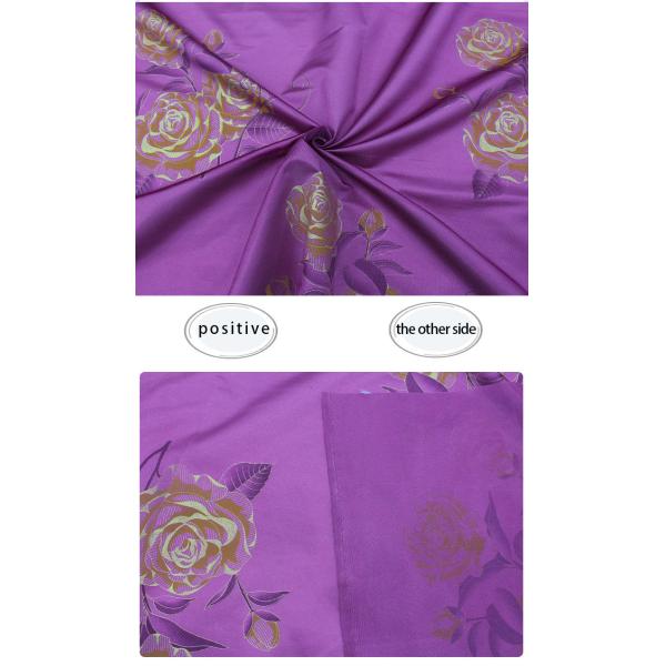 Anti Odor Waterproof Mattress Quilting Fabric Purple Colour 120gsm