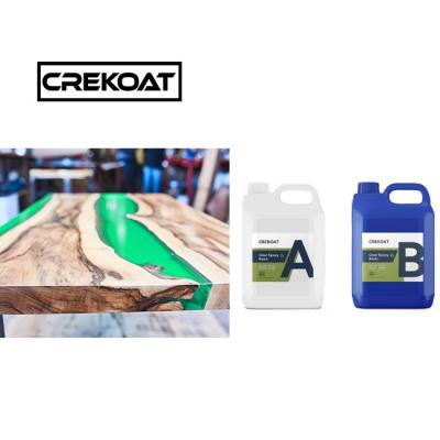 Água de escovação limpa Deep Pour Epoxy Resin livre de BPA High Gloss para mesas de madeira