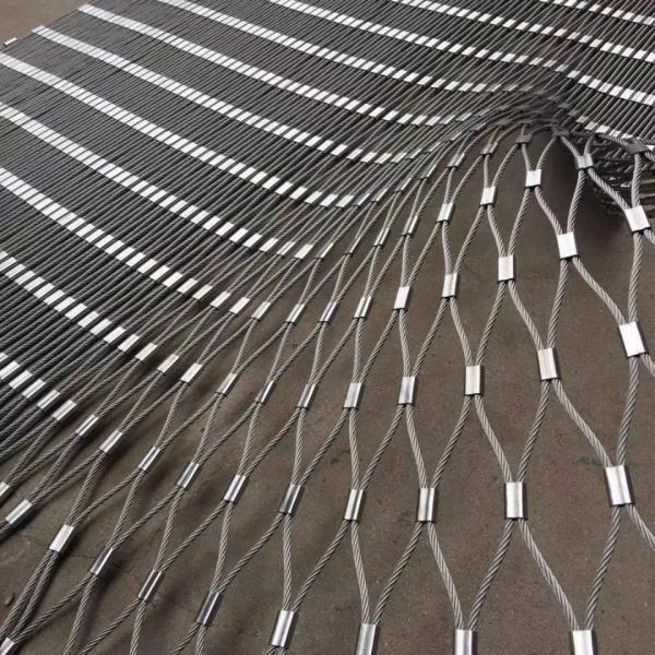 1mm Stainless Steel Cable Mesh  Hole Size 7 × 7 7 × 19 1 × 19cm Strong Flexible