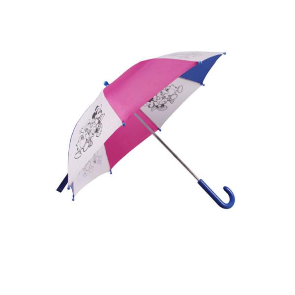 Funny Mini Straight Kids Little Girl See Through Umbrella Portable Outdoor Safty Print