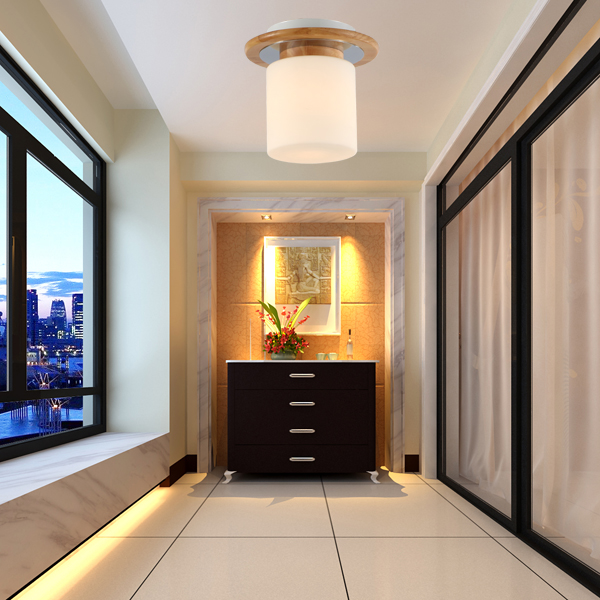 Mini size single E27 socket energy saving wood ceiling lamp best quality with best price