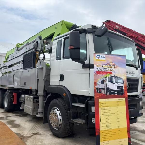 New 3 Axles Concrete Boom Pump Truck Hammer 40m With Sitrak Chassis