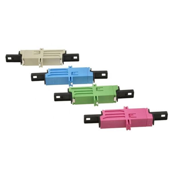 APC Fiber Optic Cable Adapter E2000 Simplex Coupler With Ceramic Sleeve Inside
