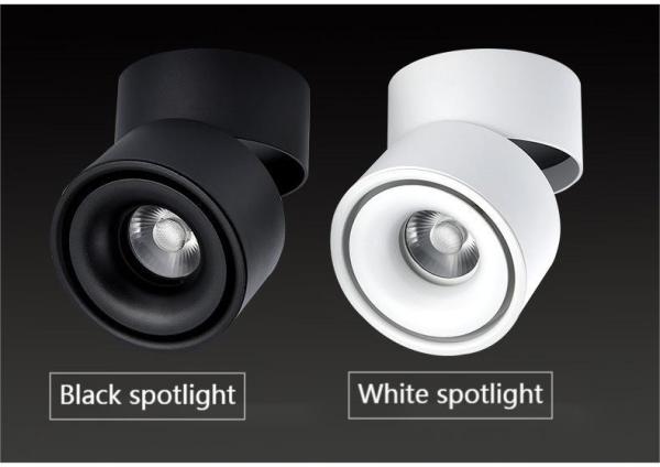 10W 100lm/ W Black LED Track Lighting Systems 5000K Ceiling Track Spotlights