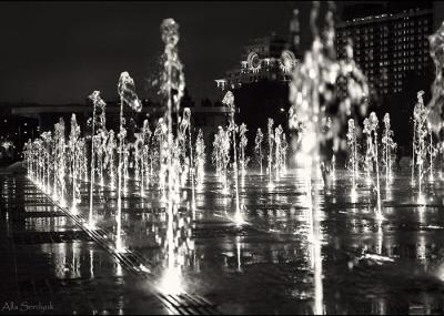Beautiful Dry Floor Floor Water Feature , Dancing Water Fountain Art 380V